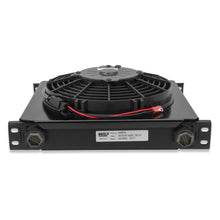 Load image into Gallery viewer, Earls-Ultrapro-Oil-Cooler-W-Fan-Pack---Black---34-Rows---Wide-Cooler---10-O-Ring-Boss-Female-Ports