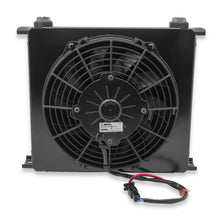 Load image into Gallery viewer, Earls-Ultrapro-Oil-Cooler-W-Fan-Pack---Black---34-Rows---Wide-Cooler---10-O-Ring-Boss-Female-Ports