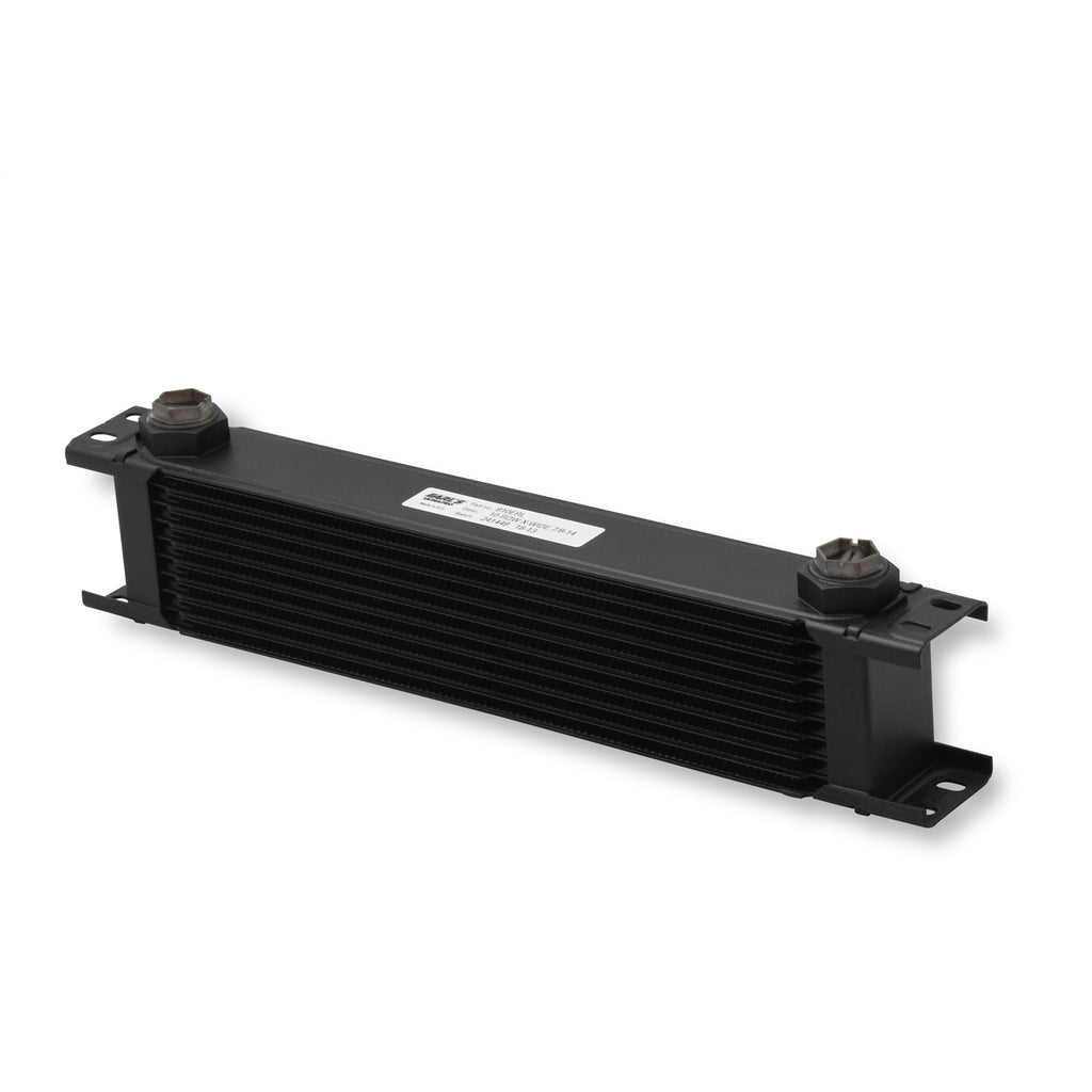 Earls-Ultrpro-Oil-Cooler---Black---10-Rows---Extra-Wide-Cooler---10-O-Ring-Boss-Female-Ports