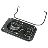 Trans-Dapt 7341 EARLY GM ('67-80) STEEL BRAKE CYLINDER COVER; 3 X 5-5/8 IN.; SINGLE BAIL- BLACK