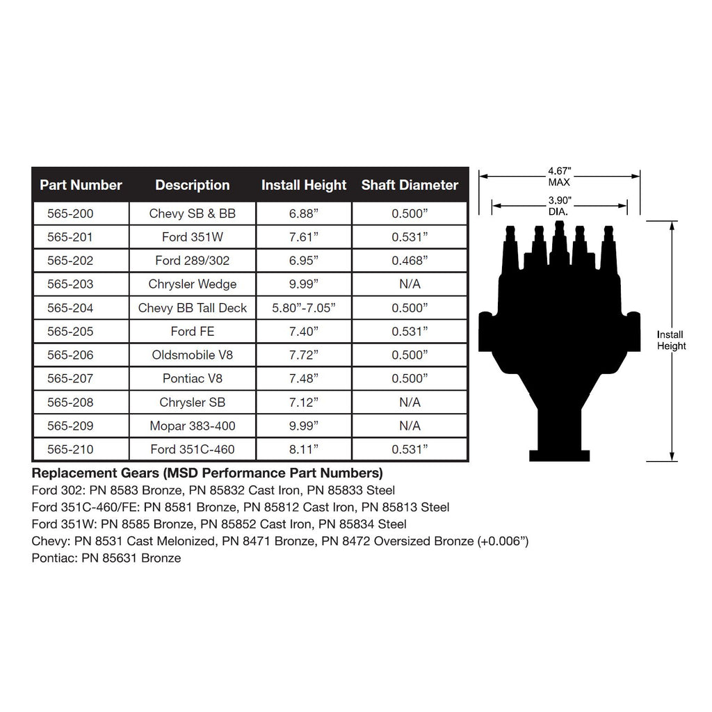 Efi-Dual-Sync-Ford-302-Distributor
