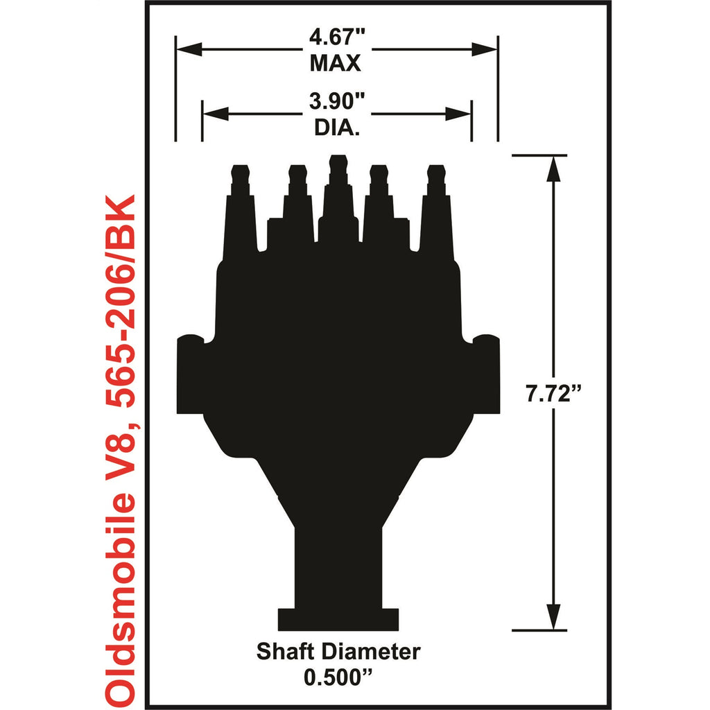 Efi-Dual-Sync-Oldsmobile-Distributor,-Black