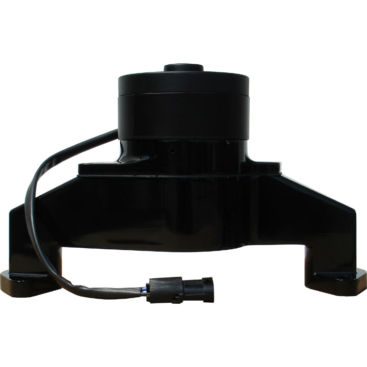 Electric-Engine-Water-Pump;-Aluminum;-Black-Powder-Coat;-Fits-Bb-Chevy-Engines