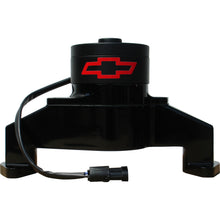Load image into Gallery viewer, Electric-Engine-Water-Pump;-Aluminum;-Black-With-Bowtie-Logo;-Fits-Bb-Chevy