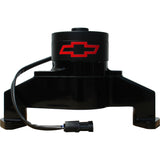 Proform 141-674 Electric Engine Water Pump; Aluminum; Black with Bowtie Logo; Fits BB Chevy