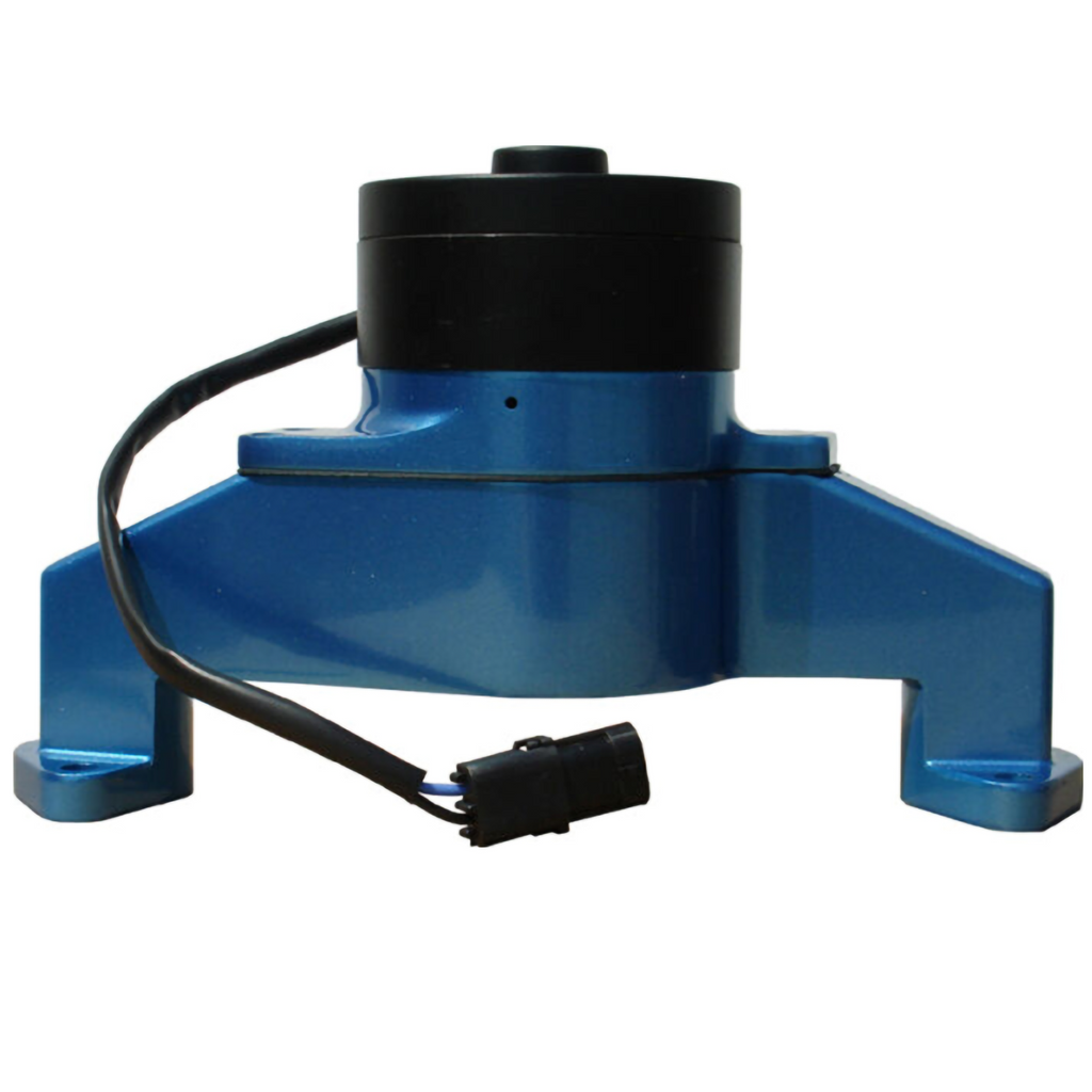 Electric-Engine-Water-Pump;-Aluminum;-Blue-Powder-Coat;-Fits-Bb-Chevy-Engines