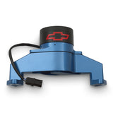 Proform 141-673 Electric Engine Water Pump; Aluminum; Blue with Bowtie Logo; Fits BB Chevy