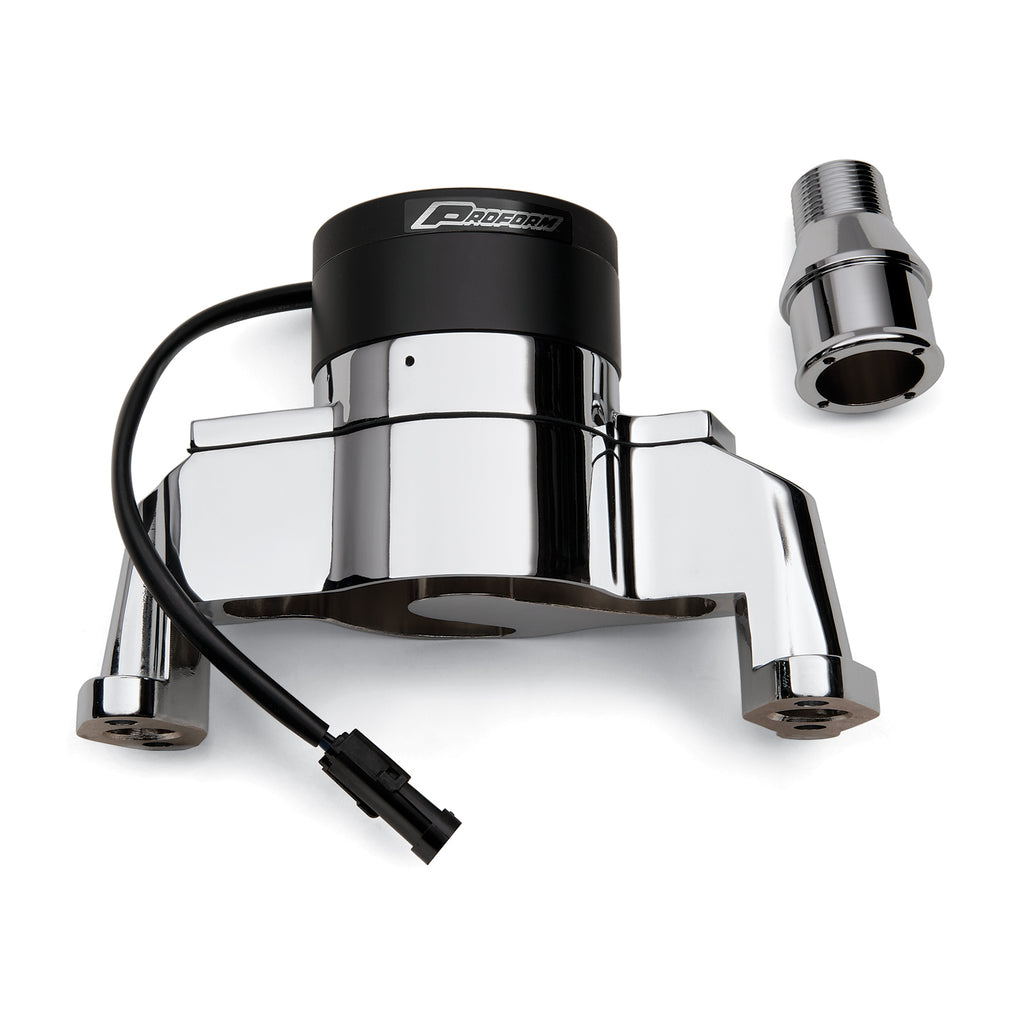 Electric-Engine-Water-Pump;-Aluminum;-Polished-Finish;-Fits-Sb-Chevy-Engines