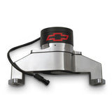 Proform 141-670 Electric Engine Water Pump; Aluminum; Polished with Bowtie Logo; Fits BB Chevy