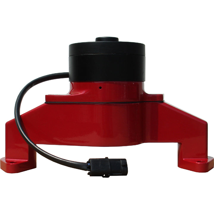 Electric-Engine-Water-Pump;-Aluminum;-Red-Powder-Coat;-Fits-Bb-Chevy-Engines
