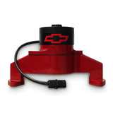 Proform 141-672 Electric Engine Water Pump; Aluminum; Red with Bowtie Logo; Fits BB Chevy