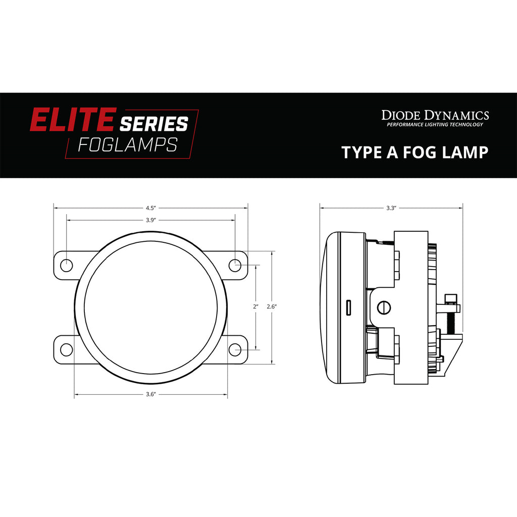 Elite-Foglamp-Type-A-Yellow-(Set)-Subaru-Ford-Wrx-Ranger-Bronco-(Non-Modular)-Mustang