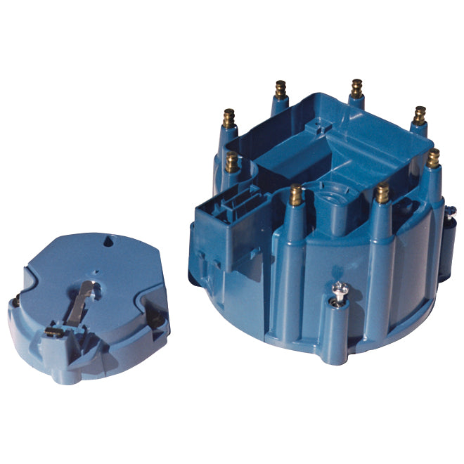 Engine-Distributor-Cap-And-Rotor-Kit;-Fits-Gm-Hei-Dist-WInternal-Coil;-Blue