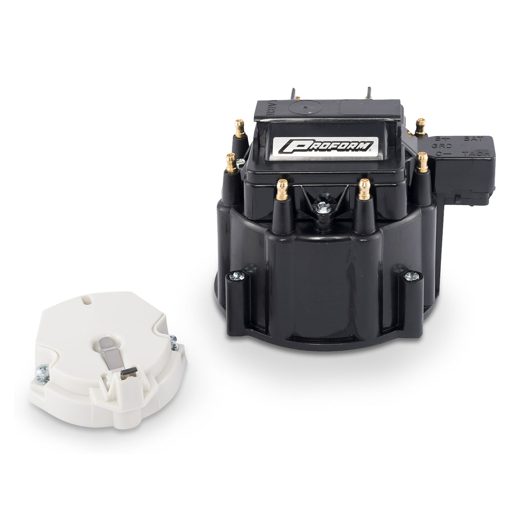Engine-Distributor-Gm-Hei-Coil;-Cap-And-Rotor-Kit;-Black-Cap