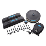 Proform 440-812 Engine Dress-Up Kit; Black Crinkle w/Blue MOPAR Logo; Big Block (B/RB) Engines