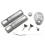 Proform 141-001 Engine Dress-Up Kit; Chrome with Stamped Chevy Logo; Fits SB Block Chevy Engines