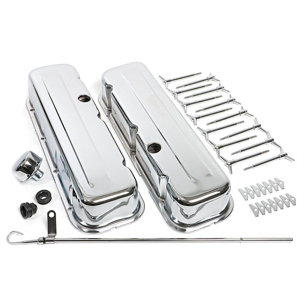 Engine-Kit;-Bb-Chevrolet-396454-(Mark-Iv);-Tall-Valve-Covers-Chrome195964-Pontiac-Engines