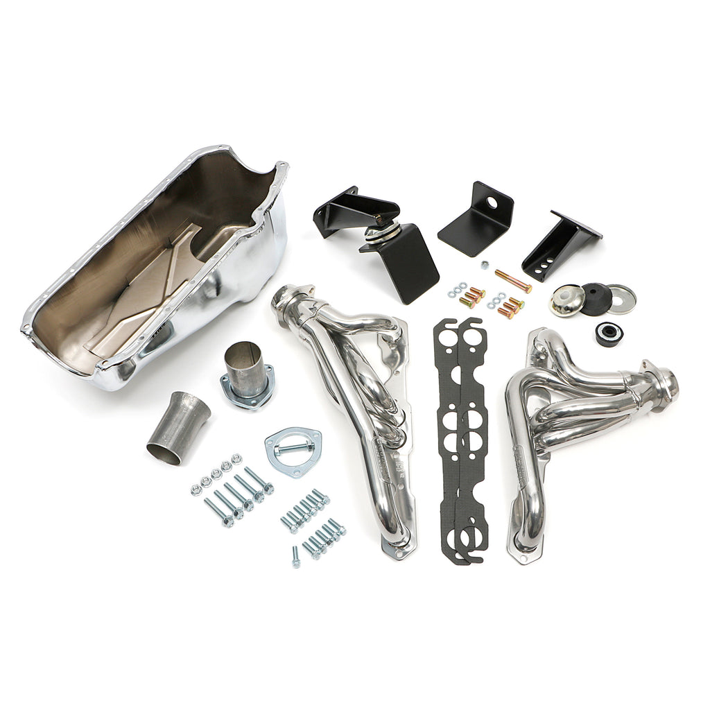 Engine-Swap-In-A-Box-Kit;-5578-Sb-Chevy-In-7286-Jeep-Cj-Htc-Coated-Headers195964-Pontiac-Engines