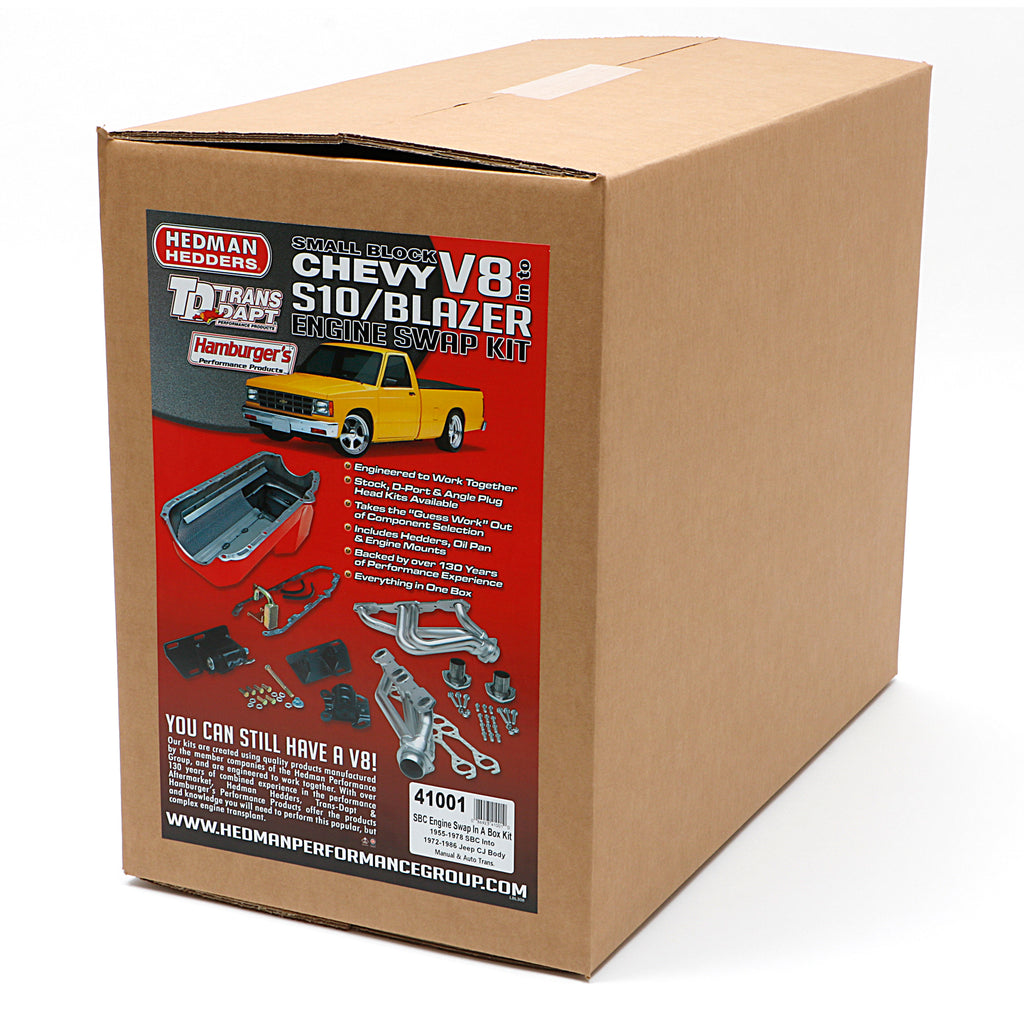 Engine-Swap-In-A-Box-Kit;-5578-Sb-Chevy-In-7286-Jeep-Cjuncoated-Hedders195964-Pontiac-Engines