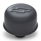 Proform 141-884 Engine Valve Cover Breather; 3 In Dia; Bowtie Logo; Push-In Style; Shark Gray