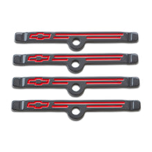 Load image into Gallery viewer, Engine-Valve-Cover-Holdown-Clamps;-Shark-Gray-WBowtie-Emblem;-Sbc-Gen-1;-4-Pcs