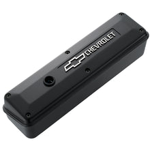 Load image into Gallery viewer, Engine-Valve-Cover;-2-Piece-Tall-Style;-Die-Cast;-Black-WBowtie-Logo;-Sb-Chevy