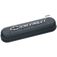 Load image into Gallery viewer, Engine-Valve-Covers;-Slant-Edge-Style;-Die-Cast;-Black-WBowtie-Logo;-Ls-Engines