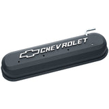 Proform 141-262 Engine Valve Covers; Slant-Edge Style; Die Cast; Black w/Bowtie Logo; LS Engines