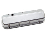 Proform 141-874 Engine Valve Covers; Tall; Die-Cast; BB Chevy; Polished with No Emblem