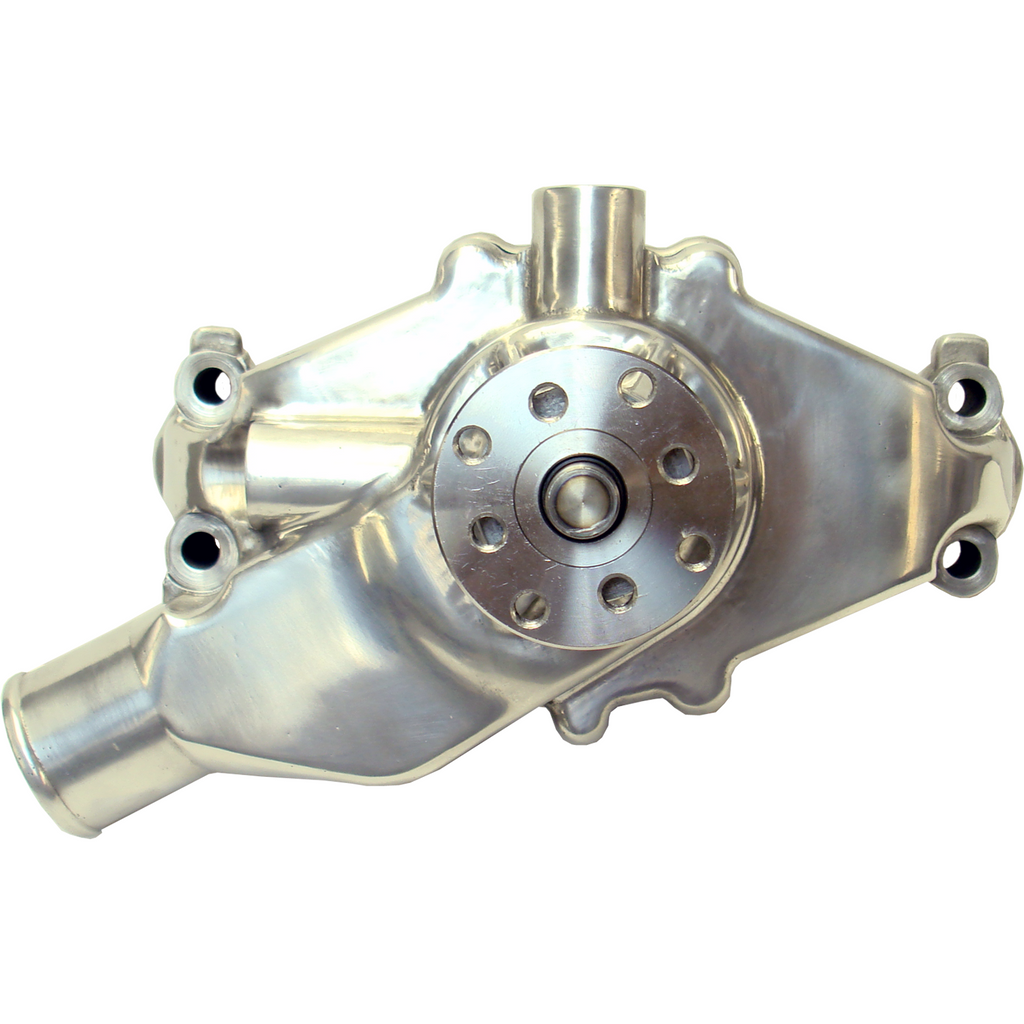 Engine-Water-Pump;-Mechanical-Short-Style;-High-Flow-Model;-Polished;-Sb-Chevy