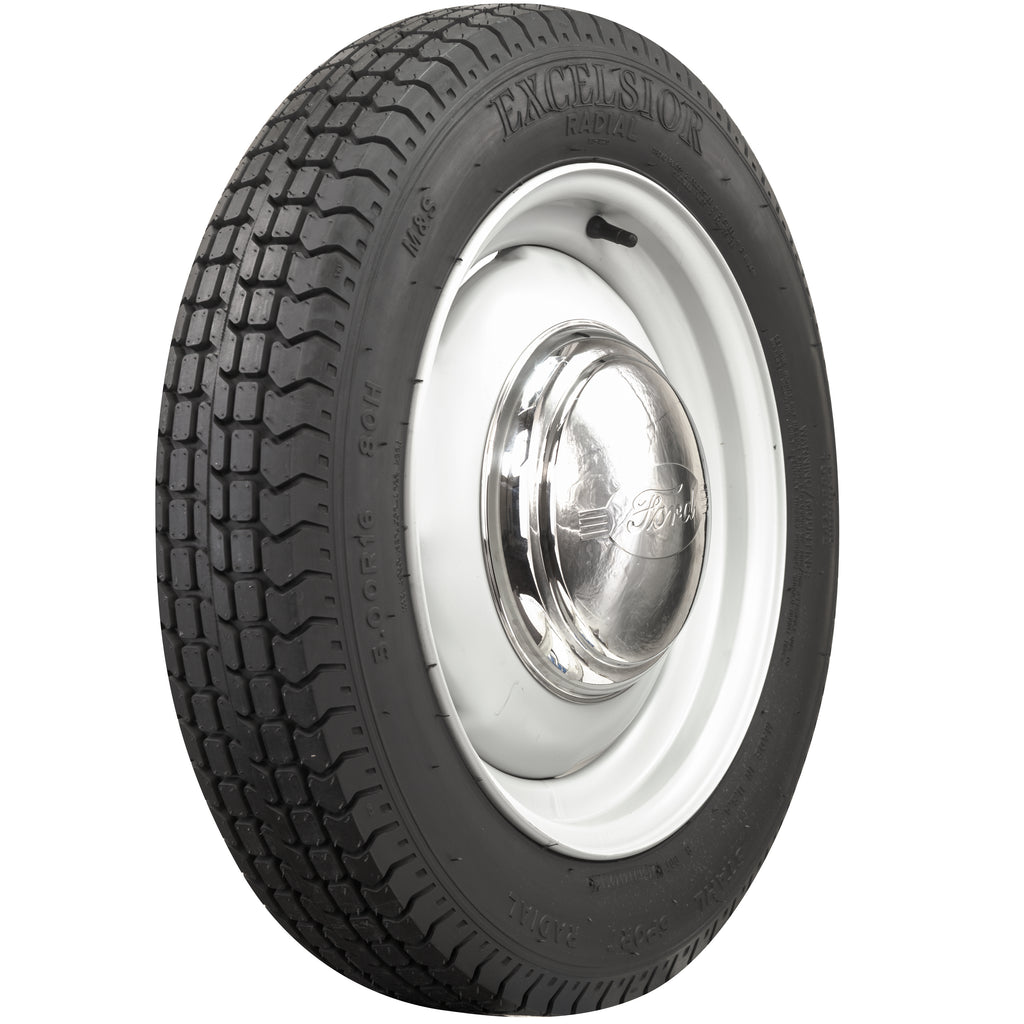 Coker 643051 550R16 EXCELSIOR STAHL SPORT RADIAL for Select AC Ace, AC Aceca, AC Greyhound, Alfa Romeo 1900, Arnolt-Bristol Bolide, Austin A70, Austin A90, Austin Atlantic, BMW 501, BMW 501A, BMW 501B, Bristol 400, Bristol 401, Bristol 402, Bristol 403,