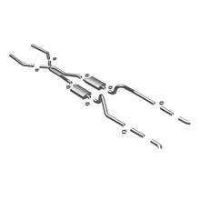 Load image into Gallery viewer, Exhaust-System-1967-1970-Ford-Mustang-V8-Engine;-Dual-Exhaust-System-With-Tru-X-Pipes-And-Converters;-2.5-Inch-Diameter;-Stainless-Steel