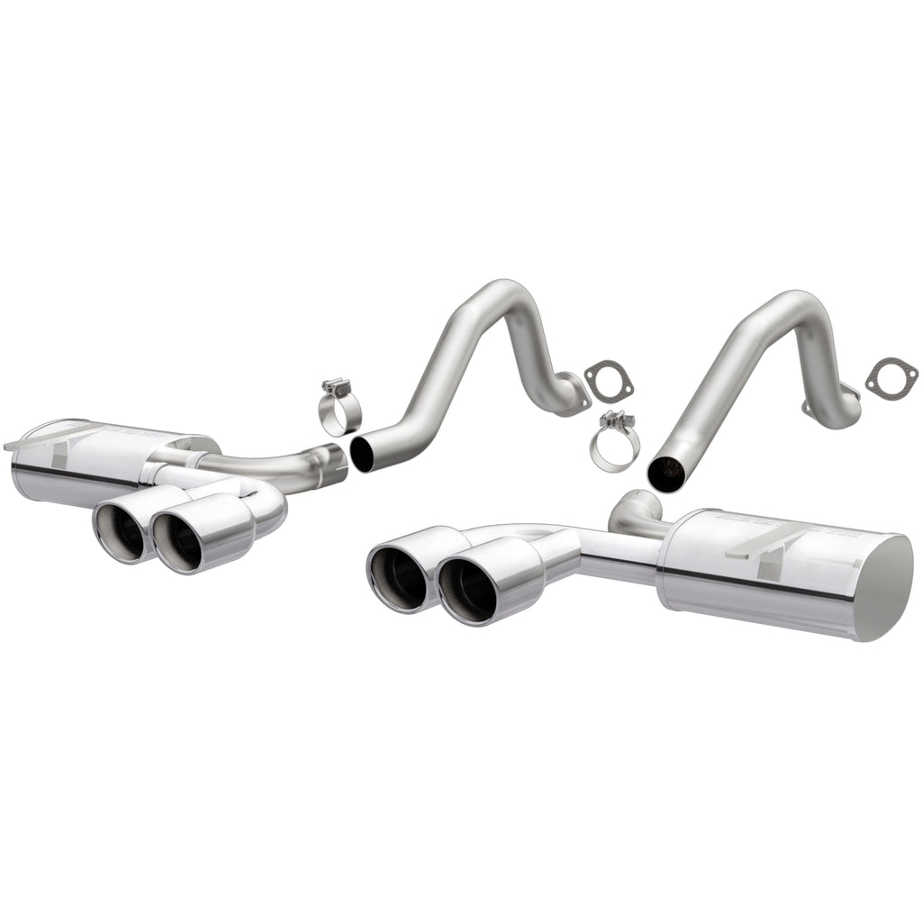 Exhaust-System-1997-2004-Chevrolet-Corvette-C5-5.7L-V8;-Ls-1-And-Ls-6;-Xl-Axle-Back;-Rear-Exit;-2.5-Ss-Tubing;-4-Rolled-And-Slashed-Tips