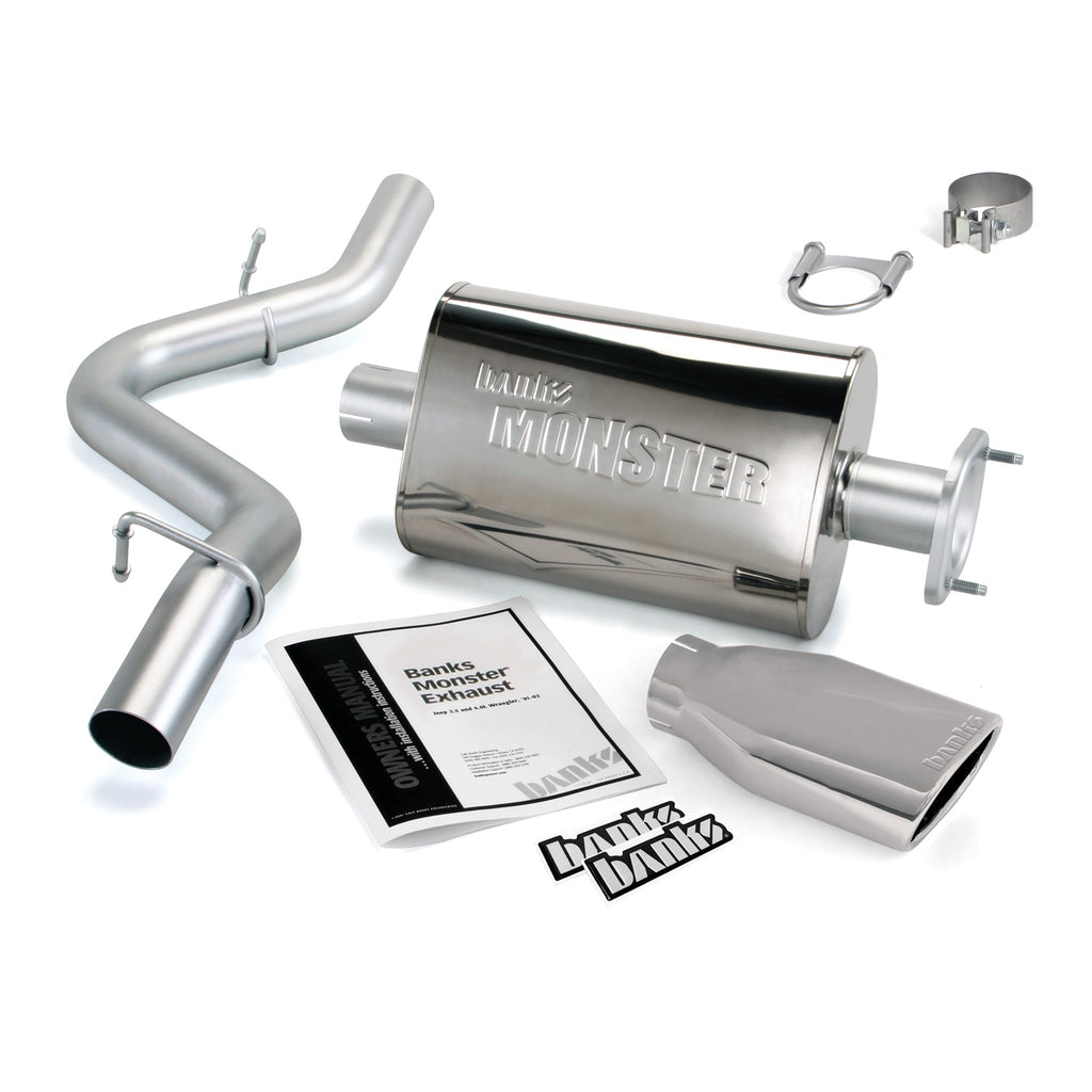 Exhaust-System-2004-Jeep-Wrangler-4.0L-Engine;-Monster-Exhaust-System;-Polished-Stainless-Steel