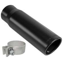 Load image into Gallery viewer, Exhaust-Tip-2.5In-Id3In-Od-12In-Oal-Ss-Blk-WClamp-Ea