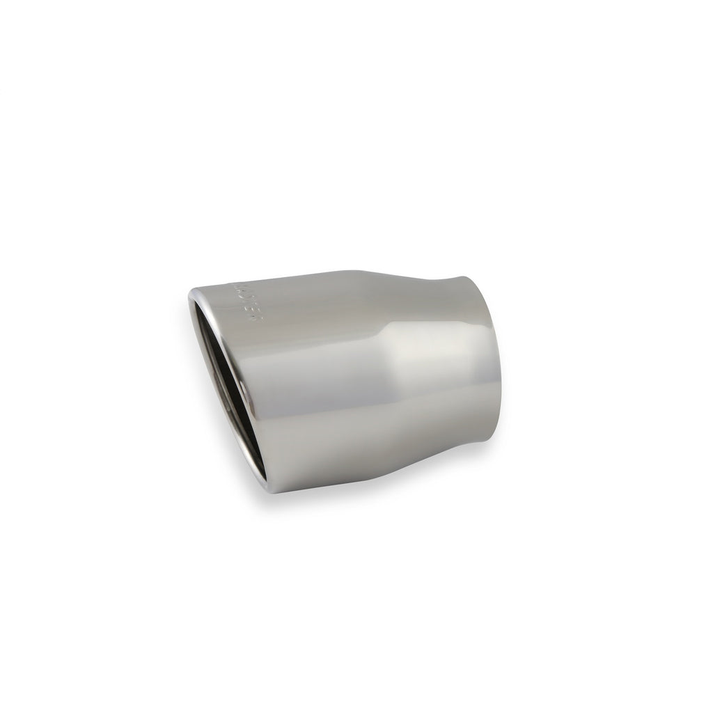 Exhaust-Tip-Embossed-Logo-Polished-Stainless-Rolled-Edge-Angle-Cut-4.00In-Ti