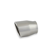 Load image into Gallery viewer, Exhaust-Tip-Embossed-Logo-Polished-Stainless-Rolled-Edge-Angle-Cut-4.00In-Ti