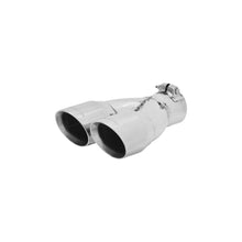 Load image into Gallery viewer, Exhaust-Tip-Logo-Embossed-Polished-Stainless-Double-Wall-Dual-Angle-Cut-Rou