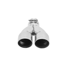 Load image into Gallery viewer, Exhaust-Tip-Logo-Embossed-Polished-Stainless-Double-Wall-Dual-Angle-Cut-Rou