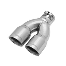 Load image into Gallery viewer, Exhaust-Tip-Logo-Embossed-Polished-Stainless-Double-Wall-Dual-Angle-Cut