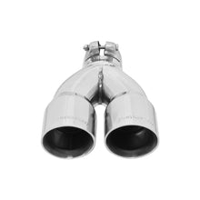 Load image into Gallery viewer, Exhaust-Tip-Logo-Embossed-Polished-Stainless-Double-Wall-Dual-Angle-Cut