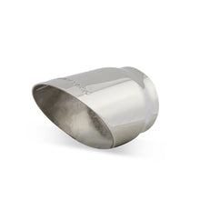 Load image into Gallery viewer, Exhaust-Tip-Logo-Embossed-Polished-Stainless-Single-Wall-Angle-Cut-Round-3.