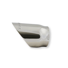Load image into Gallery viewer, Exhaust-Tip-Logo-Embossed-Polished-Stainless-Single-Wall-Angle-Cut-Round-3.