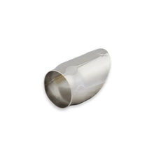Load image into Gallery viewer, Exhaust-Tip-Logo-Embossed-Polished-Stainless-Single-Wall-Angle-Cut-Round-3.