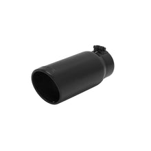 Load image into Gallery viewer, Exhaust-Tip-Logo-Embossed-Stainless-Black-Ceramic-Single-Wall-Angled-Rolle