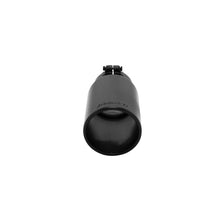 Load image into Gallery viewer, Exhaust-Tip-Logo-Embossed-Stainless-Black-Ceramic-Single-Wall-Angled-Rolle