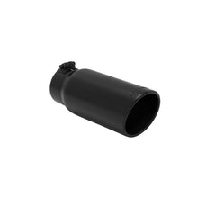 Load image into Gallery viewer, Exhaust-Tip-Logo-Embossed-Stainless-Black-Ceramic-Single-Wall-Angled-Rolle