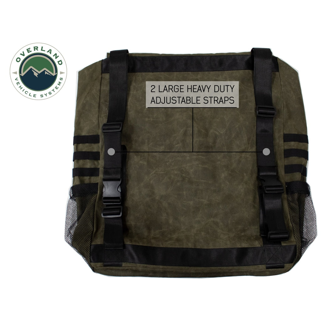Extra-Large-Trash-Bag-Tire-Mount-16-Lb-Waxed-Canvas-Universal-Overland-Vehicle-Systems