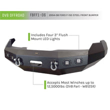 Load image into Gallery viewer, F150-Front-Bumper-Winch-Ready-0408-Ford-F150-Black-Powercoat