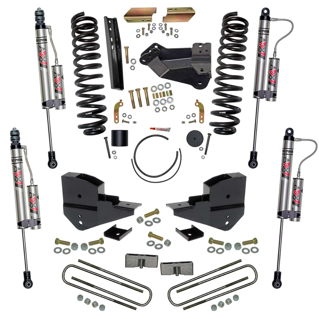 Skyjacker F23401K-X 4 in. Suspension Lift Kit with Coils; Blocks; and ADX Remote Reservoir Shocks. for Select Ford F-250 Super Duty, Ford F-350 Super Duty